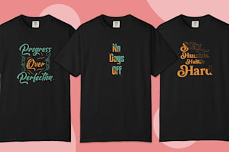 do awesome typography t shirt design within 4 hour