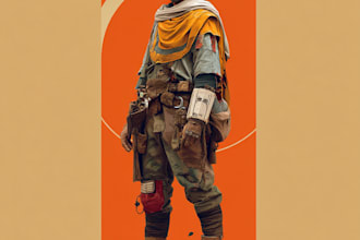 do cyberpunk, sci fi, robot, mecha character concept art