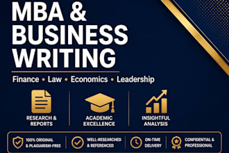 research and write your MBA, finance, or business law paper