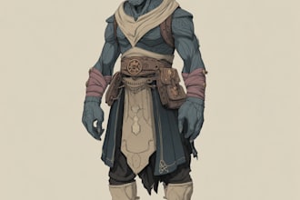 draw fantasy dnd party and scifi monster design character sheet  game concept ar