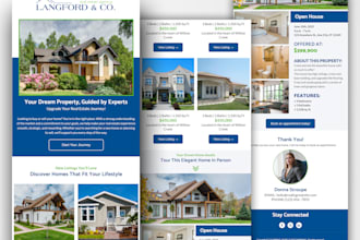 design mailchimp real estate email template newsletter