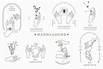 creative hand drawn logo for branding