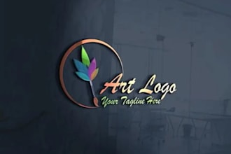 detailed custom art logo design