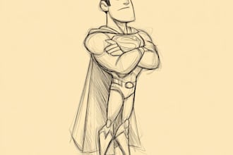draw a superhero cartoon characters