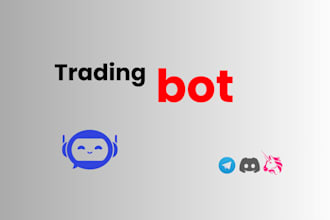 create a custom automated crypto trading bot for telegram, discord and uniswap