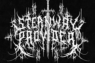 custom metal logo design bold, powerful and eye catching