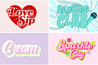 create a custom typography, wordmark, or vintage retro logo