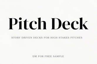 design film pitch deck or investor pitch deck in canva, powerpoint