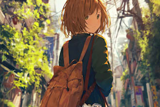 draw anime illustration, anime character vtuber