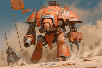 do warhammer illustration based on your description