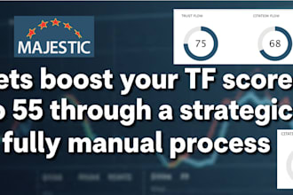 increase majestic tf to 55 with high authority backlinks