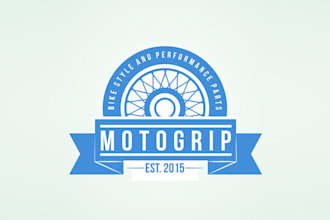 design pictorial unique motor bike logo