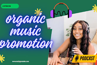 organic spotify music promotion boomplay, apple podcast deezer music promote