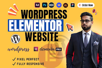 create wordpress elementor website, design elementor website