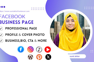 create and setup professional facebook and instagram business pages for branding