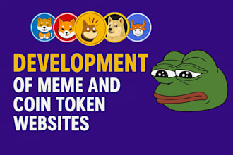 create stuning meme token and web3 blockchain websites