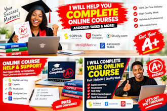 do sophia learning, studycom, straighterline online course
