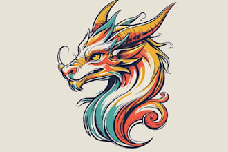create  fantasy sketch logo