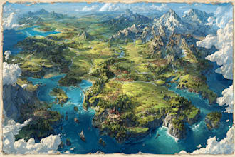 make fantasy map illustration