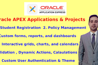 design, develop, and customize oracle apex application projects