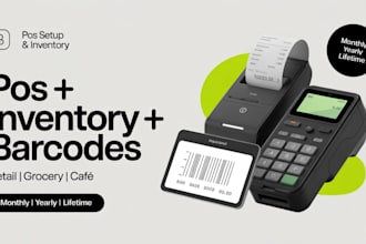 set up pos with inventory, barcodes and receipt printing