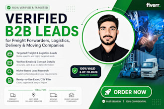 provide verified b2b leads for machinery, logistics, warehouse, transportation