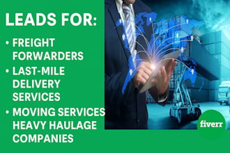 provide verified b2b leads for machinery, logistics, warehouse, transportation