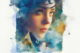 create watercolor book cover