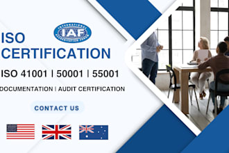 provide iso 41001, 50001 and 55001 iaf certificaion