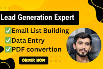 do data entry, lead generation, and PDF conversion