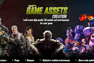 create high quality 3d game assets and props for unity, unreal, and mobile games