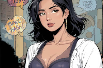 draw a cartoon character comic style