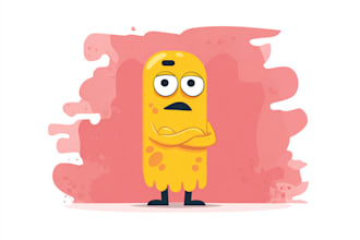 draw an original mascot or cartoon character in vector