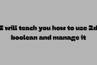 teach you how to use 2d boolean and manage it