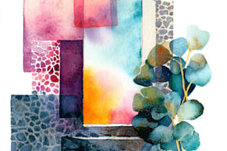 paint a watercolor painting for any design