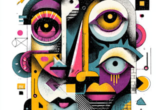 illustration expresionism art, graffity, abstract
