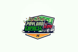 design dump truck company logo