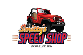 make unique hot rod shop logo for me and my friends