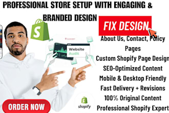recreate about us contact policy faq and legal pages for shopify store SEO setup
