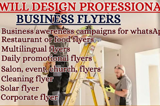 design professional lawn care and handyman service clinic flyer