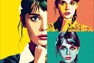 create a unique pop art style modern artwork