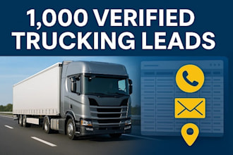 provide 1,000 verified trucking insurance and fmcsa carriers leads