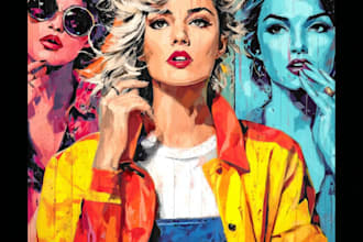 create graffiti pop art canvas designs and murals