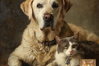 draw pet portrait, digital art, dog portrait, pet memorials