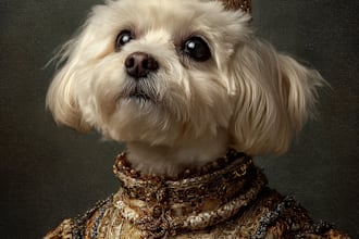 make a custom royal pet portrait in high quality