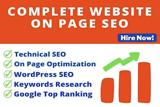 onpage SEO and technical optimization of your website for top google ranking