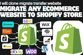 migrate ecwid shift4shop shopware wix jumpseller woocommerce to shopify store