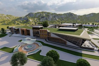 render 3d university exterior,campus cgi render,playground design,2d layout,dorm