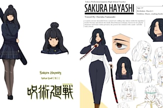 create a character sheet for your original characters