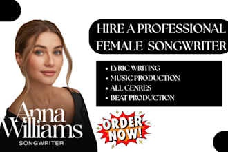 write and sing custom song lyrics on any genre for your song